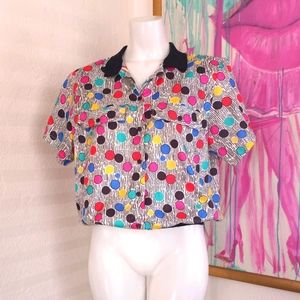 Vtg 80's Lauren Lee Knit Waste Band Top